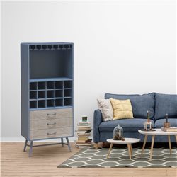 BODEGUERO 3CAJONES 60X37X140CM NATU/GRIS