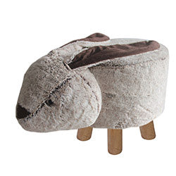 BANQUITO DE MADERA 49X32X36.5CM CONEJO