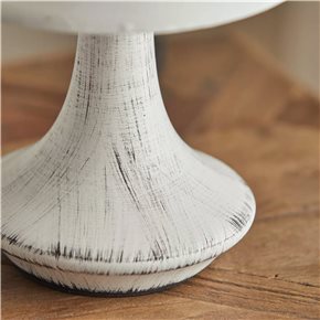 LAMPARA DE MESA BASE PORCELANA 16X16X30CM BLANCO