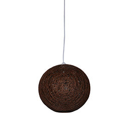 LAMPARA DE TECHO HILO 30X30X32CM MARRON