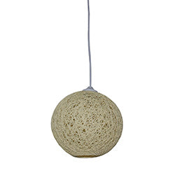 LAMPARA DE TECHO HILO 25X25X26CM MOSTAZA