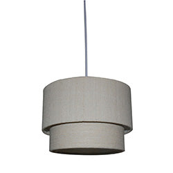 LAMPARA DE TECHO PANTALLA TELA D22XH16CM BEIGE