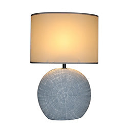 LAMPARA PORCELANA OVAL 34x16x52CM GRIS