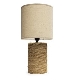 LAMPARA PORCELANA SISAL D23x47CM CAMEL/BEIGE