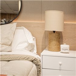 LAMPARA PORCELANA SISAL D23x47CM CAMEL/BEIGE