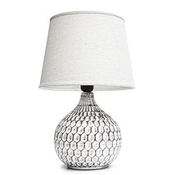 LAMPARA PORCELANA D27x40CM BLANCO/NEGRO