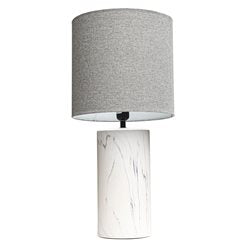 LAMPARA PORCELANA D29x60CM DISEÑO MARMOL/GRIS