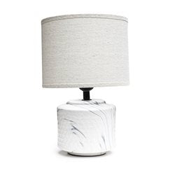 LAMPARA PORCELANA D20x32CM DISEÑO MARMOL/BLANCO