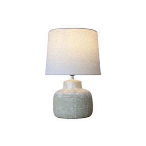 LAMPARA DE MESA CERAMICA D30x45CM TEXTURA BEIGE