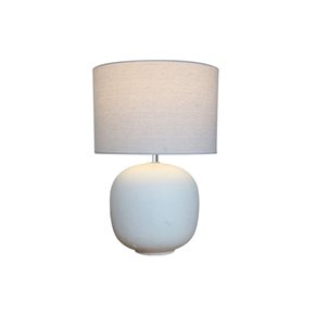 LAMPARA DE MESA TERRACOTA D30x46CM BLANCO