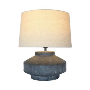 LAMPARA DE MESA TERRACOTA D40x48CM BASE GRIS/BEIGE