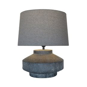 LAMPARA DE MESA TERRACOTA D40x48CM BASE GRIS/GRIS