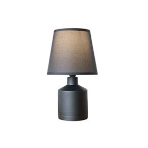 LAMPARA DE MESA CERAMICA D17x28CM RECTA NEGRO