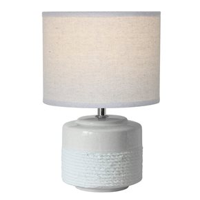 LAMPARA DE MESA CERAMICA D20x31CM SISAL BLANCO