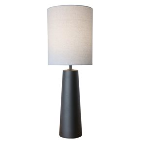 LAMPARA DE MESA CERAMICA D24x69CM NEGRO/BLANCO