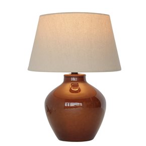 LAMPARA DE MESA CERAMICA D30x39CM MARRON