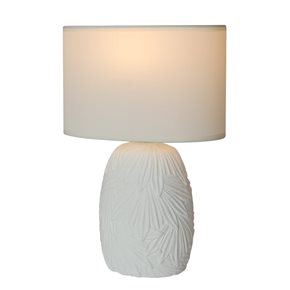 LAMPARA DE MESA CERAMICA 20x11x30CM TEXTURA BLANCO