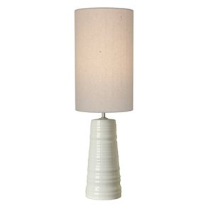 LAMPARA DE MESA CERAMICA D24x75CM BLANCO
