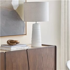 LAMPARA DE MESA CERAMICA D24x75CM BLANCO