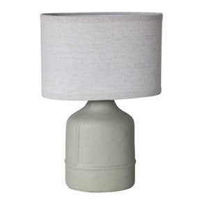 LAMPARA DE MESA CERAMICA 20x11x31CM GRIS