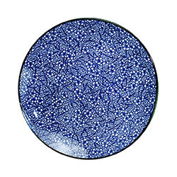 PLATO POSTRE 19CM FLORES AZUL