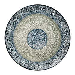 PLATO LLANO 27CM DISEÑOS CELESTE/VERDE