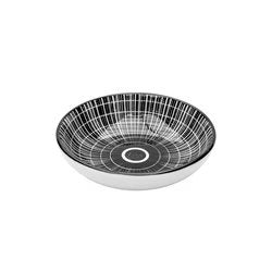 RAMEQUIN D9x2.5CM LINEAS/CIRCULOS CENTRALES NEGRO