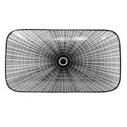 FUENTE 22x12x3CM LINEAS/CIRCULOS CENTRALES NEGRO