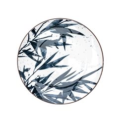 PLATO POSTRE 19CM HOJAS AZUL