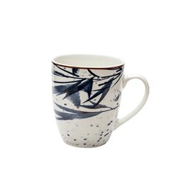 MUG 355ML HOJAS AZUL