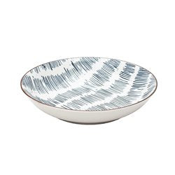 PLATO HONDO 20x5CM RAYADO AZUL