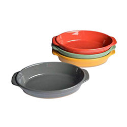 FUENTE OVAL CON ASAS CERAMICA 29x19x5.5CM SURTIDO