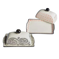 MANTEQUERA CERAMICA 18.5x11.5x9.5CM DISEÑO SURTIDO