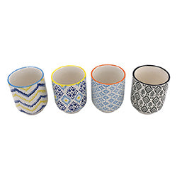 VASO CERAMICA SURTIDO. D8x10CM