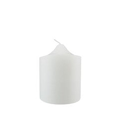 VELA PILAR  BLANCA VAINILLA. D10/H7.5CM