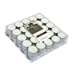 SET X50 VELA TEALIGHT 5HS VAINILLA CAJA PVC
