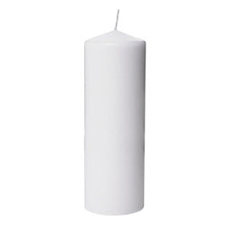 VELA PILAR D6/H23CM BLANCA