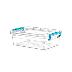 RECIPIENTE RECTANGULAR PLASTICO 2.2L 17x26x7CM