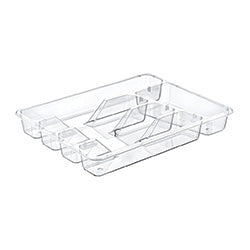 CUBIERTERA PLASTICO TRANSPARENTE 5DIV 33.5X27X4CM