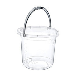 BALDE PLASTICO TRANSPARENTE 14L 33.5X36X28CM
