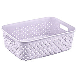 CESTO PLASTICO DIS.RATTAN 27x20x9.5CM SURTIDO