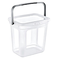 RECIPIENTE 6L MULTIUSO PLASTICO   TRANSP. 26x19x24CM