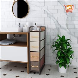 MUEBLE 4 CESTOS TELA ESTRUCTURA ACERO 31X29X99CM