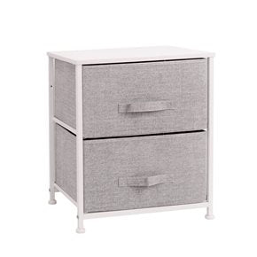 MUEBLE 2 CESTOS TELA ESTRUCTURA ACERO 45X30X51CM