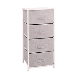 MUEBLE 4 CESTOS TELA ESTRUCTURA ACERO 45X30X95CM
