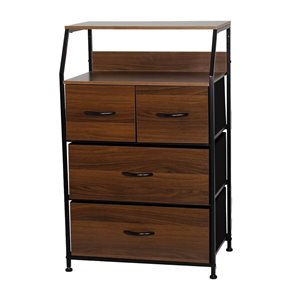MUEBLE 4 CAJONES CON ESTANTE 60x39x96CM MADERA