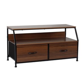 MUEBLE 2 CAJONES CON ESTANTE 93x39x49CM MADERA