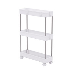 CARRITO MULTIUSO PLASTICO/ACERO 40x13x60CM BLANCO