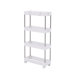 CARRITO MULTIUSO PLASTICO/ACERO 40x13x85CM BLANCO