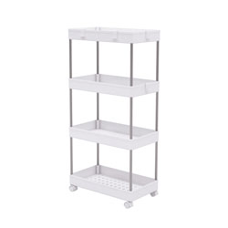 CARRITO MULTIUSO PLASTICO/ACERO 40x22x85CM BLANCO